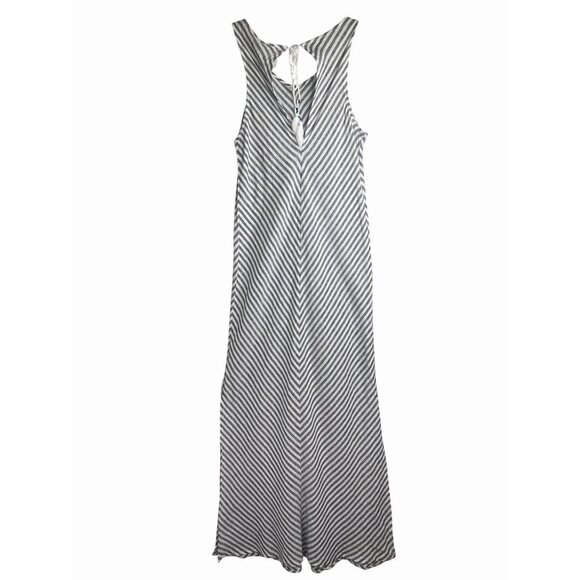Joie Striped Sleeveless Maxi Dress With Back Tie Detail Medium - Picture 2 of 9